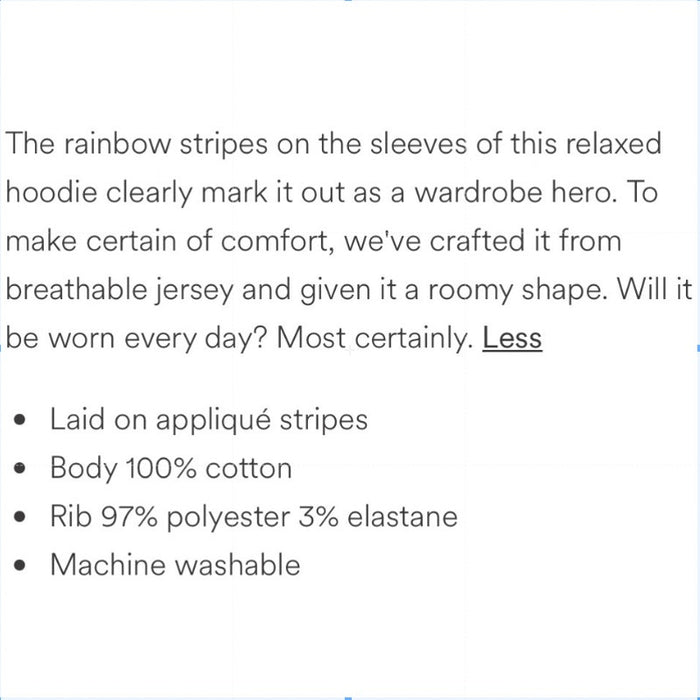 Mini Boden Rainbow Stripe Hoodie Red 9-10