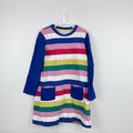 Mini Boden Rainbow Stripe Pocket Dress 8-9