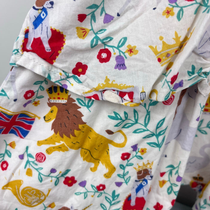 Mini Boden Sequin Flip Royal Unicorn Sweatshirt Dress 7-8