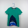Mini Boden Short Sleeve Graphic T-Shirt Green Shark 9-10