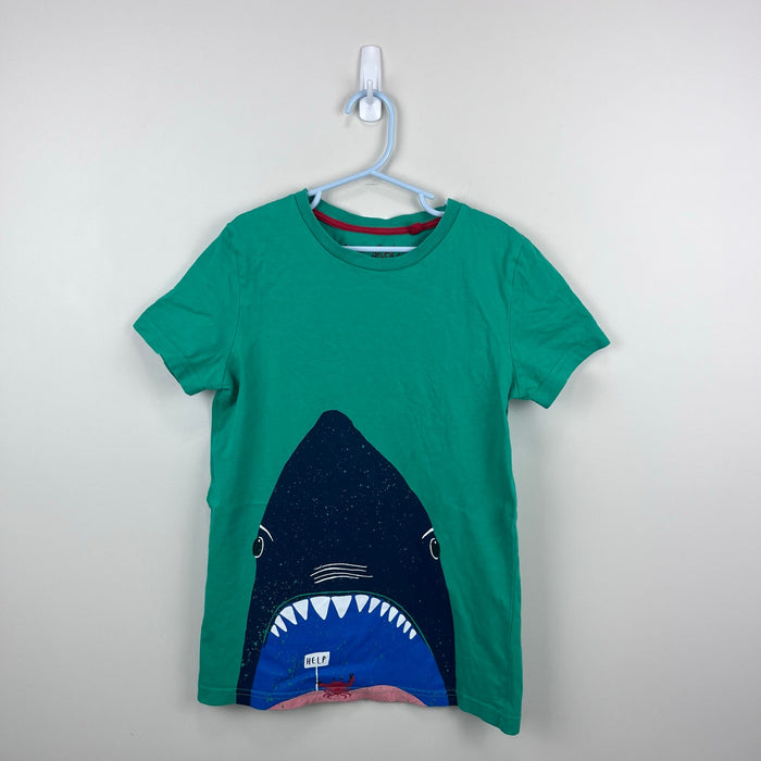 Mini Boden Short Sleeve Graphic T-Shirt Green Shark 9-10
