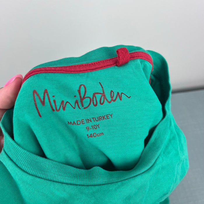 Mini Boden Short Sleeve Graphic T-Shirt Green Shark 9-10