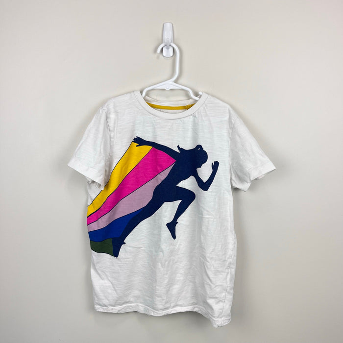 Mini Boden Short Sleeve Graphic T-Shirt Rainbow Run 11-12