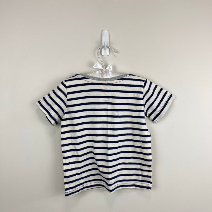 Mini Boden Short Sleeve Pocket T-Shirt Navy White Stripes 18-24 Months NWT