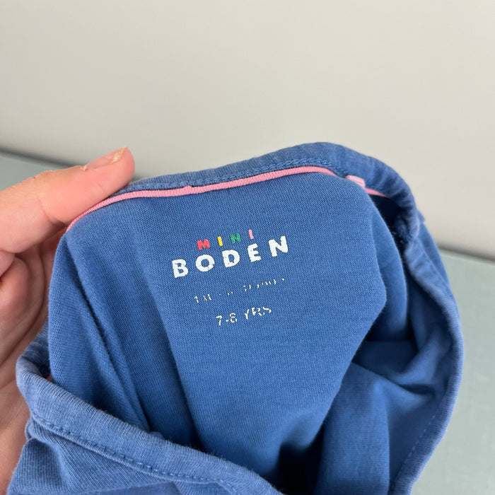 Mini Boden Short Sleeve Printed Graphic T-Shirt Blue Ice Cream 7-8