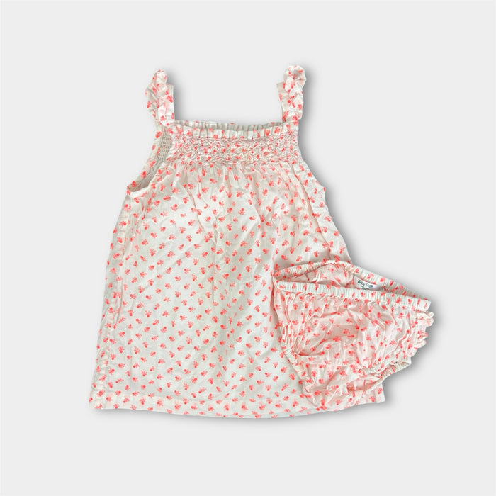 Mini Boden Smocked Ruffle Tank Dress 3-6 Months