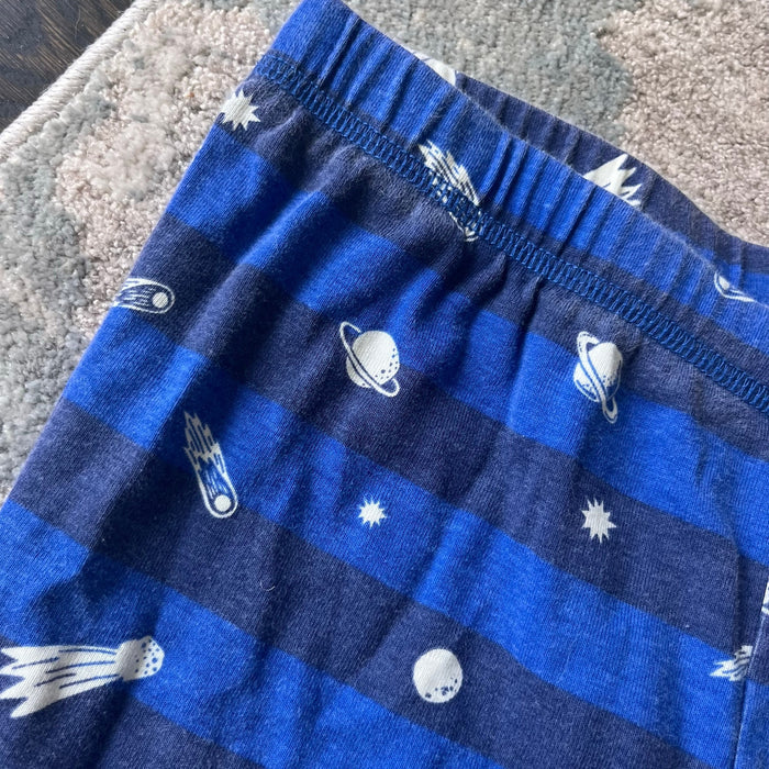 Mini Boden Snug Long John Pajamas Blue Astronaut 14