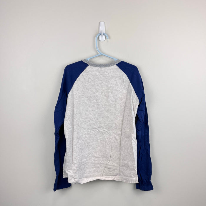 Mini Boden Stitch Logo T-Shirt Oatmeal Marl Dogs 9-10