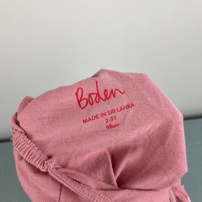 Mini Boden Strawberry Ruffle Cross Back Tank Top 2-3