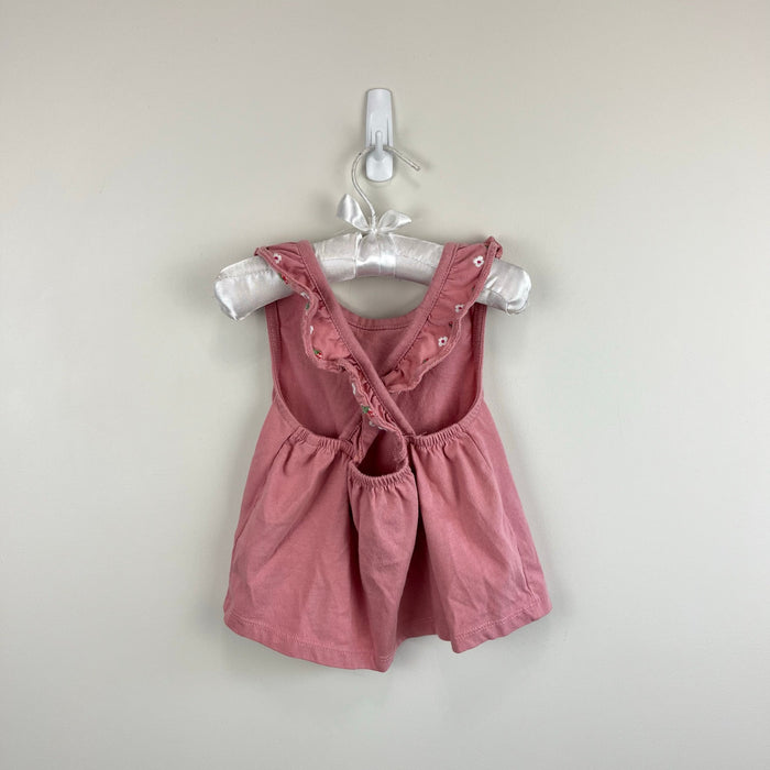 Mini Boden Strawberry Ruffle Cross Back Tank Top 2-3