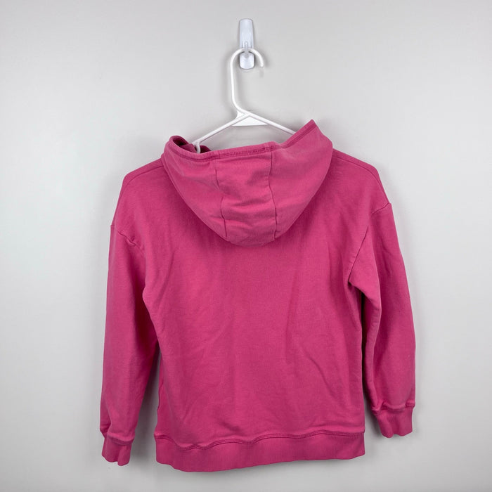 Mini Boden Washed Logo Hoodie Rose Red Blob Fish 8-9