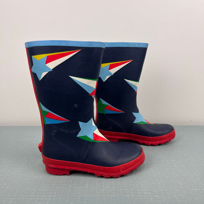 Mini Boden Wellies Rain Boots College Navy Star 31 / US 13