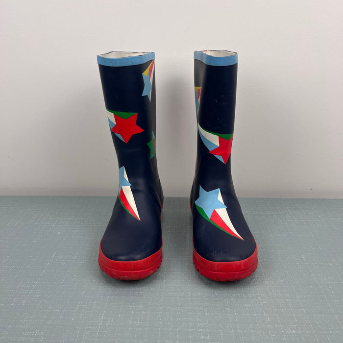 Mini Boden Wellies Rain Boots College Navy Star 31 / US 13
