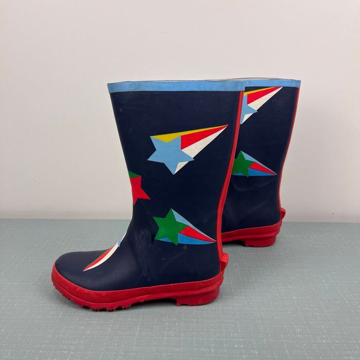 Mini Boden Wellies Rain Boots College Navy Star 31 / US 13