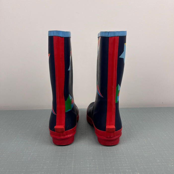 Mini Boden Wellies Rain Boots College Navy Star 31 / US 13