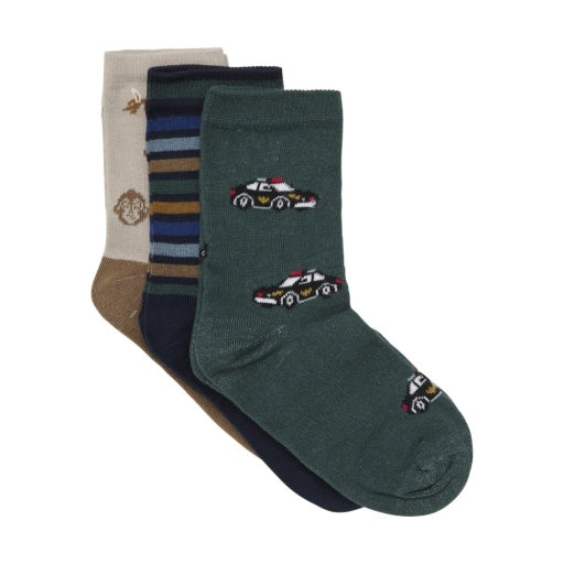 Minymo 3-Pack Socks | Parisian Night