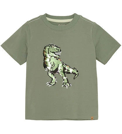 Minymo Dinosaur Sequin T-Shirt