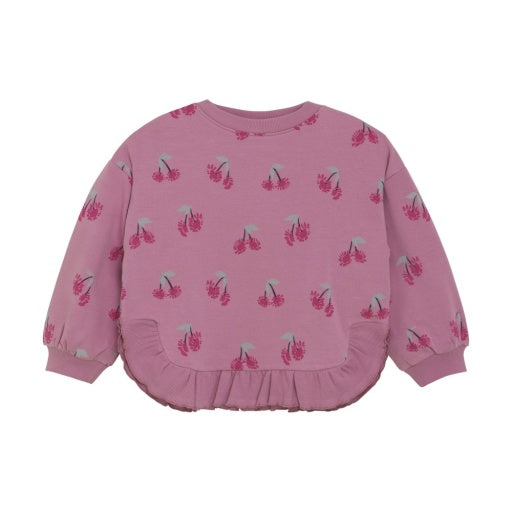 Minymo Sweatshirt Long Sleeve Aop | Mauve Orchid