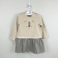 Moulin Roty Applique Cat Sweatshirt Dress 23 Months