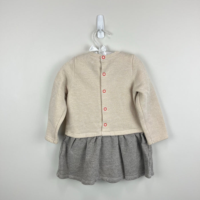 Moulin Roty Applique Cat Sweatshirt Dress 23 Months