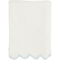 Mud Pie Blue Scallop Chenille Blanket