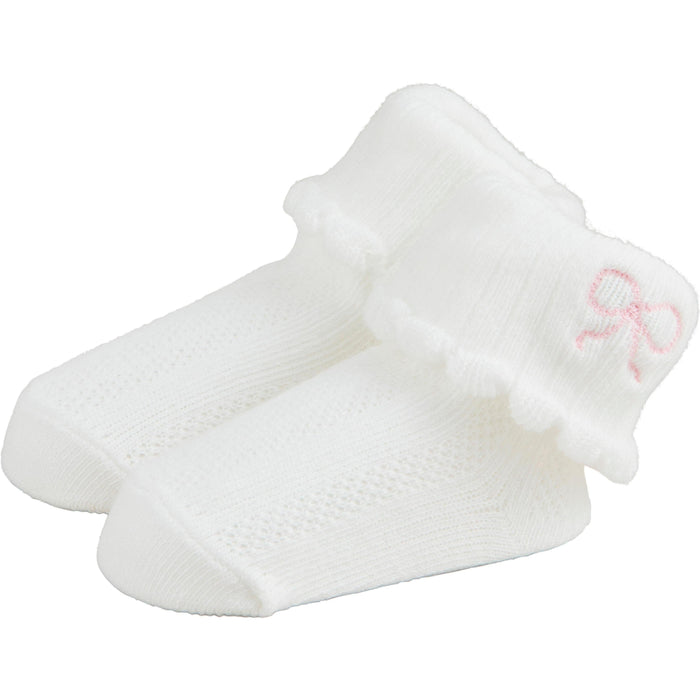 Mud Pie Bow Foldover Socks