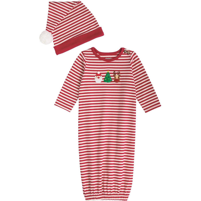Mud Pie Christmas Icon Gown & Hat Set