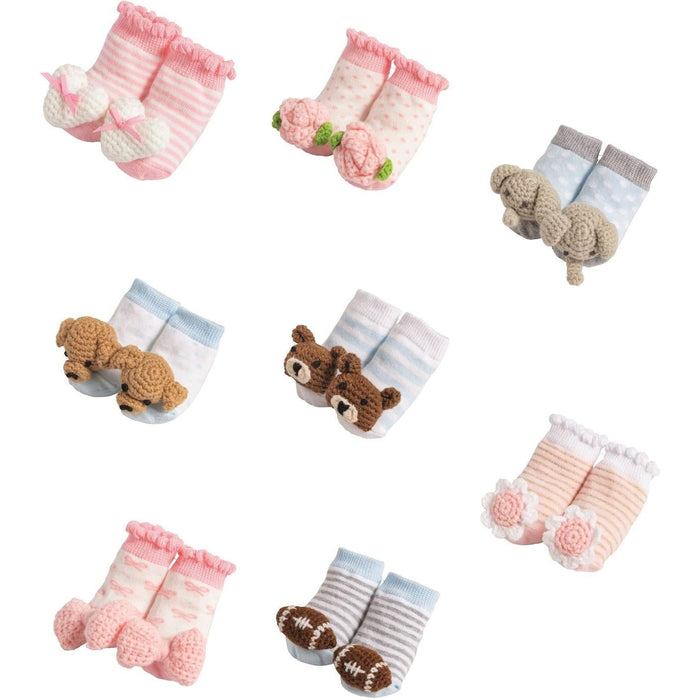 Mud Pie Crochet Rattle Toe Socks
