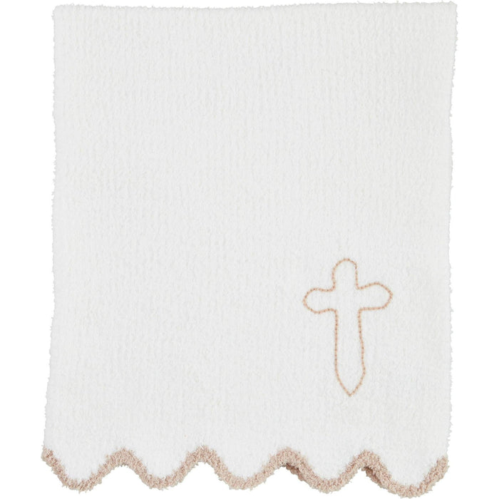 Mud Pie Cross Scallop Blanket