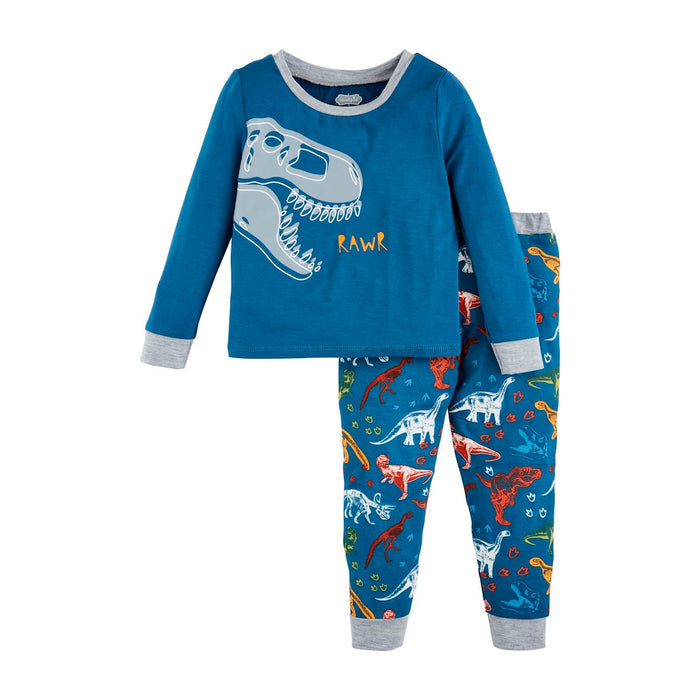 Mud Pie Dino Glow Pajama Set