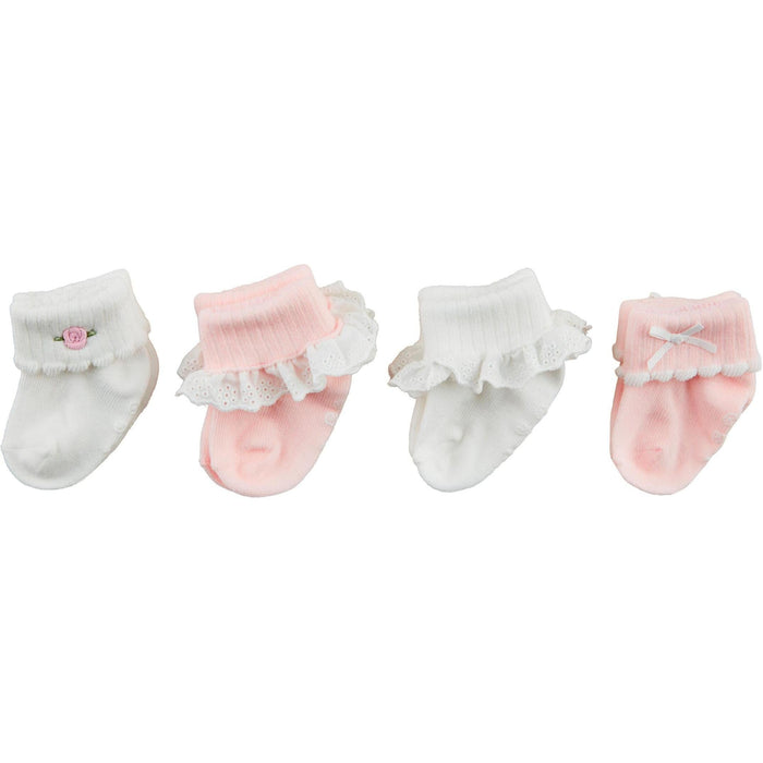 Mud Pie Pink Baby Sock Set