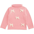 Mud Pie Pink Bow Rollneck Sweater
