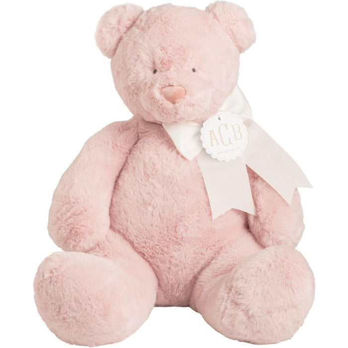Mud Pie Pink Monogram Me Bear Plush Pal