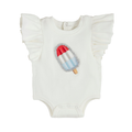Mud Pie POP Ruffled Baby Bodysuit