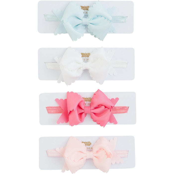 Mud Pie Scallop Bow Headbands