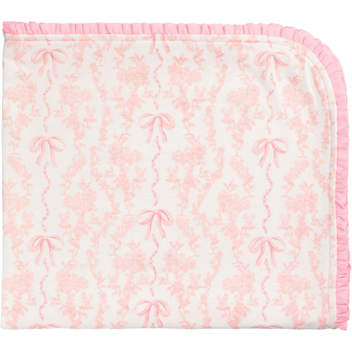 Mud Pie Toile Bow Arrival Blanket