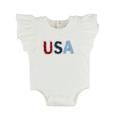 Mud Pie USA Ruffled Baby Bodysuit