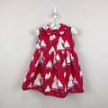 Nantucket Kids Sleeveless Red Sailboat Dress 12-18 Months