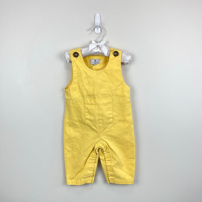 Nantucket Kids Tad Longall Overalls Butter Yellow 6-9 Months
