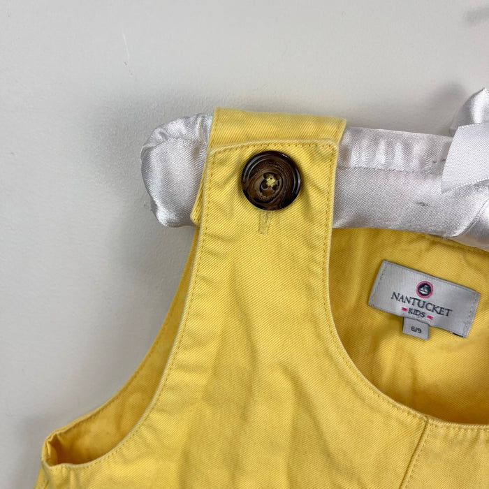 Nantucket Kids Tad Longall Overalls Butter Yellow 6-9 Months