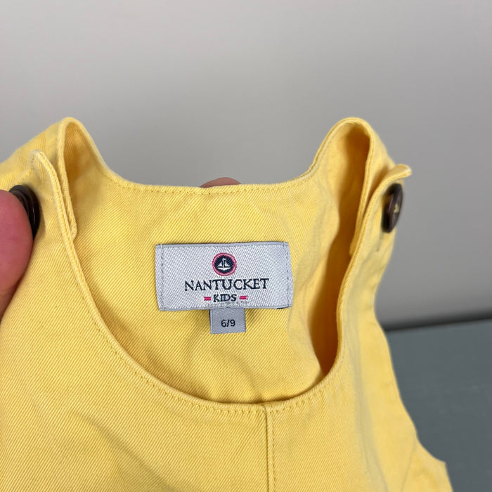 Nantucket Kids Tad Longall Overalls Butter Yellow 6-9 Months