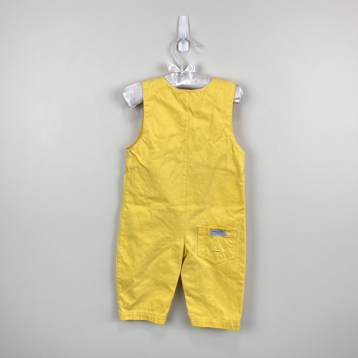 Nantucket Kids Tad Longall Overalls Butter Yellow 6-9 Months