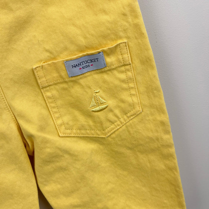 Nantucket Kids Tad Longall Overalls Butter Yellow 6-9 Months