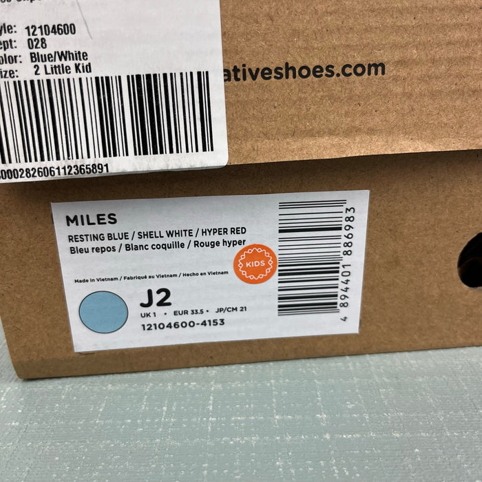 Native Miles Kids Slip On Shoes Resting Blue 2 NWT