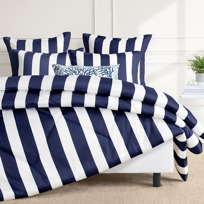Navy Blue Harbor Sham Pair
