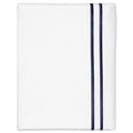 Navy Lines Embroidered Pillowcase Pair