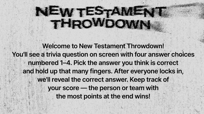 New Testament Throwdown
