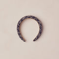 Noralee Padded Headband || Black Tweed