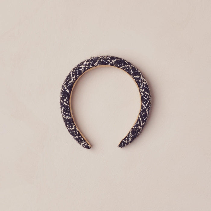 Noralee Padded Headband || Black Tweed