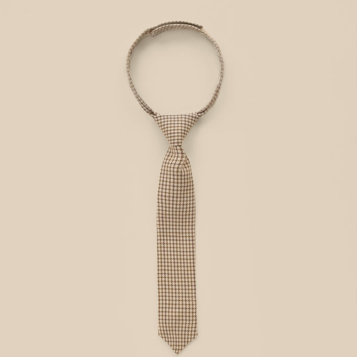 Noralee Skinny Tie | Golden Houndstooth